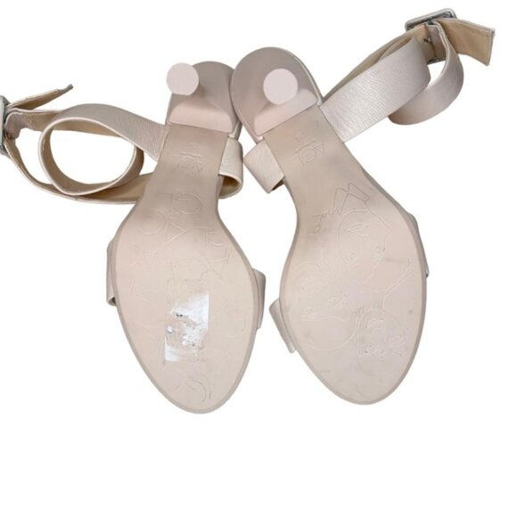 🤍 AGL Neutral Rebecca Heeled Sandals Size 39 Adjustable Buckle Stiletto Heels - Picture 7 of 7